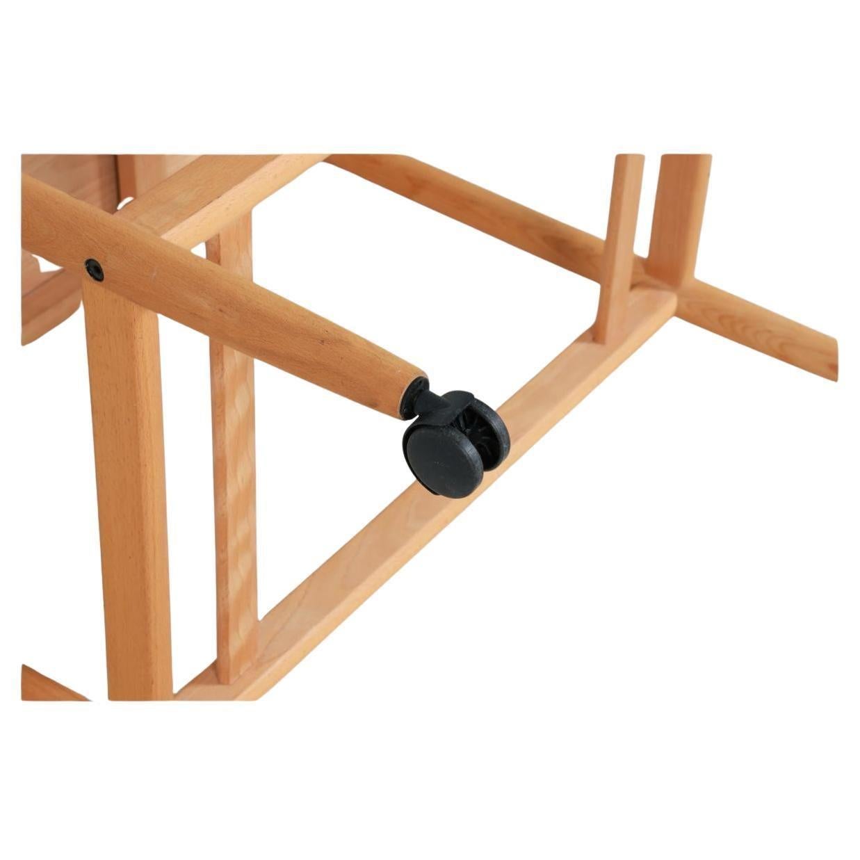 Scandinavian Danish Modern beech blonde flip top Bar Cart Server In Good Condition For Sale In Brooklyn, NY