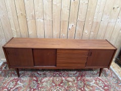 Scandinavian Danish Style Sideboard – Solid Teak and Veneer – 1960s