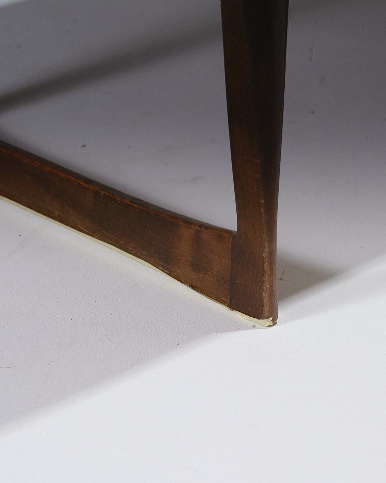 Scandinavian Dark Wood Coffee Table, 1960s For Sale 4