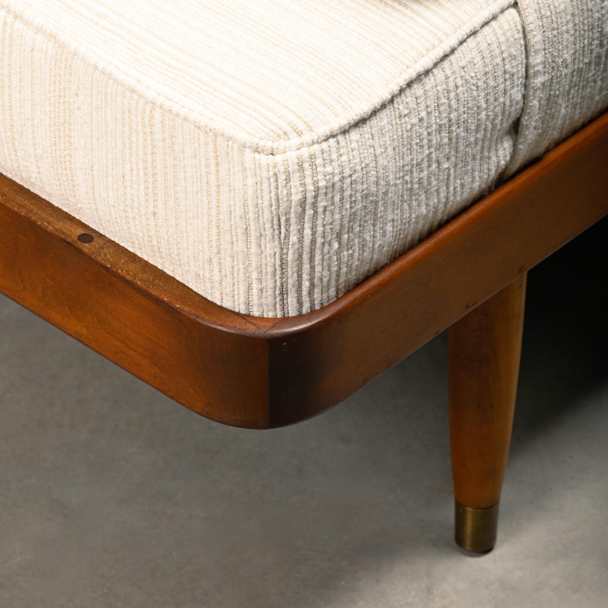 Daybed escandinavo en madera teñida y tela para Horsens Møbelfabrik, Dinamarca en venta 5