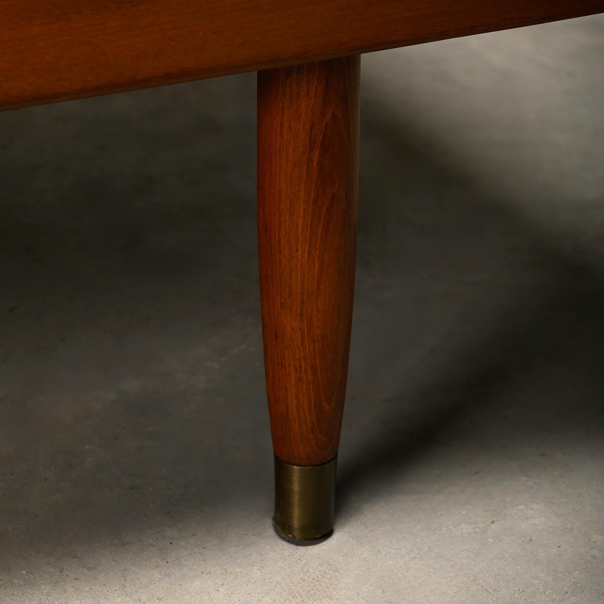 Daybed escandinavo en madera teñida y tela para Horsens Møbelfabrik, Dinamarca Tela en venta