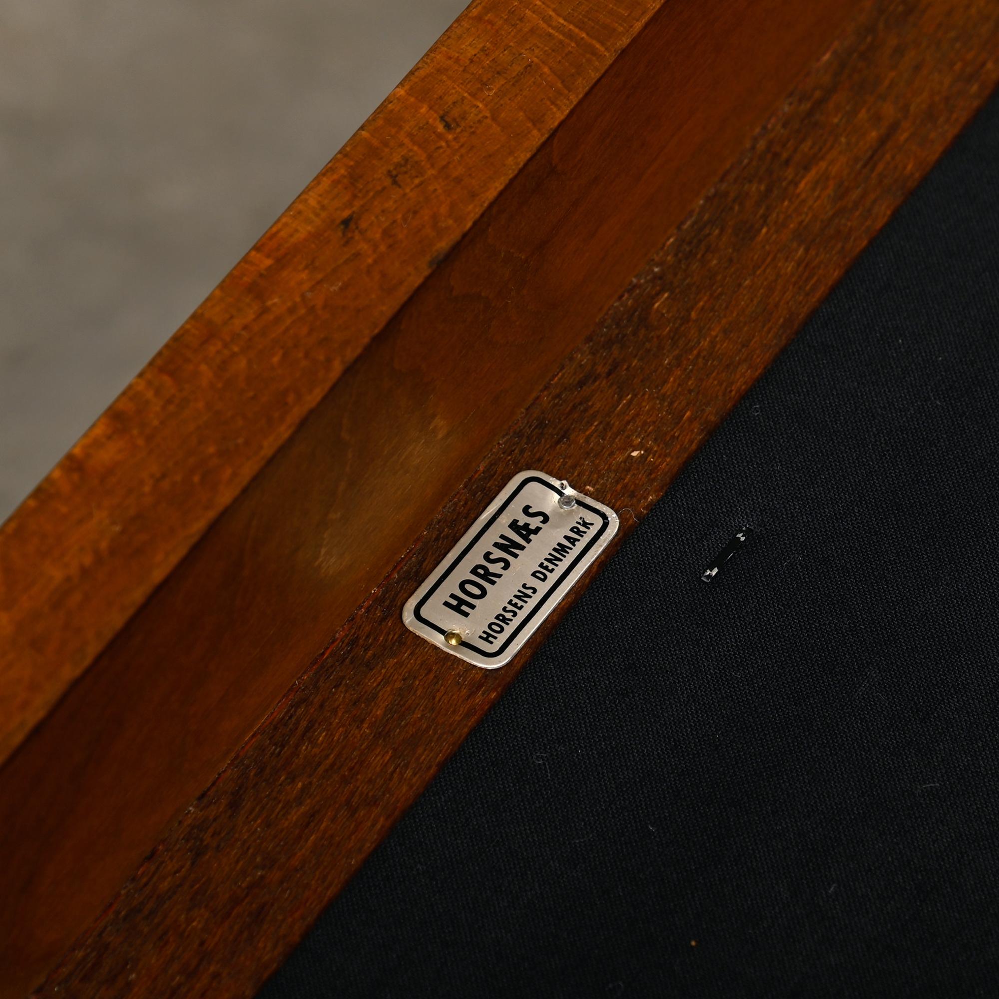 Daybed escandinavo en madera teñida y tela para Horsens Møbelfabrik, Dinamarca en venta 1