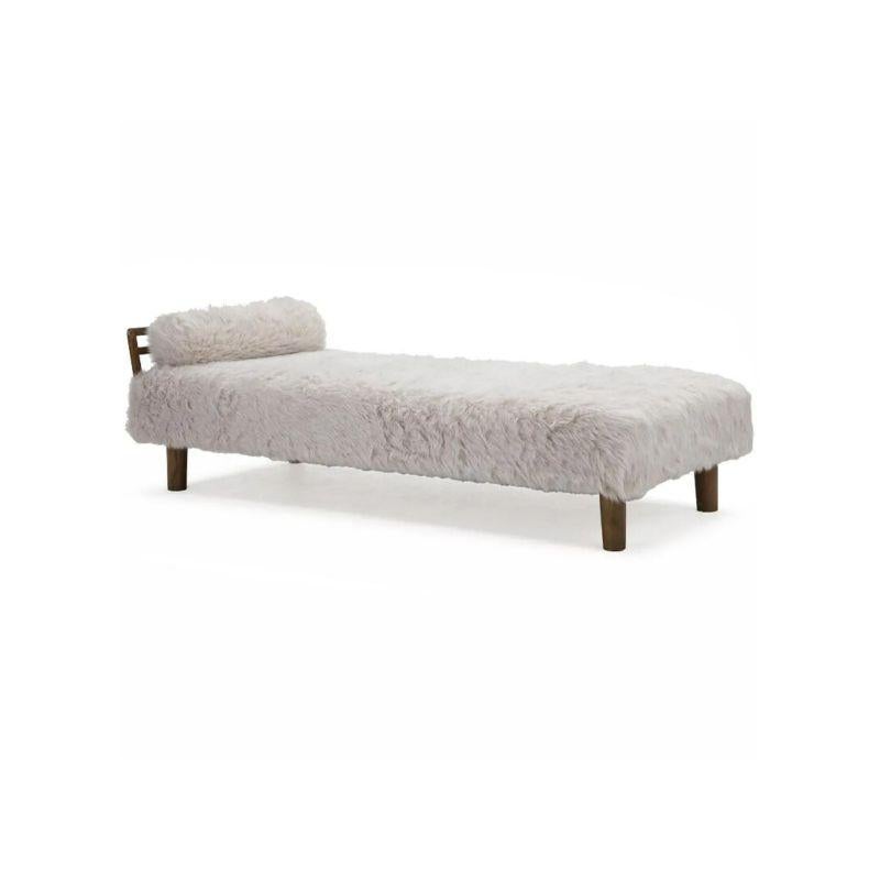 Scandinavian Modern Scandinavian Daybed with Stained Beech Frame and Fabric Upholstered