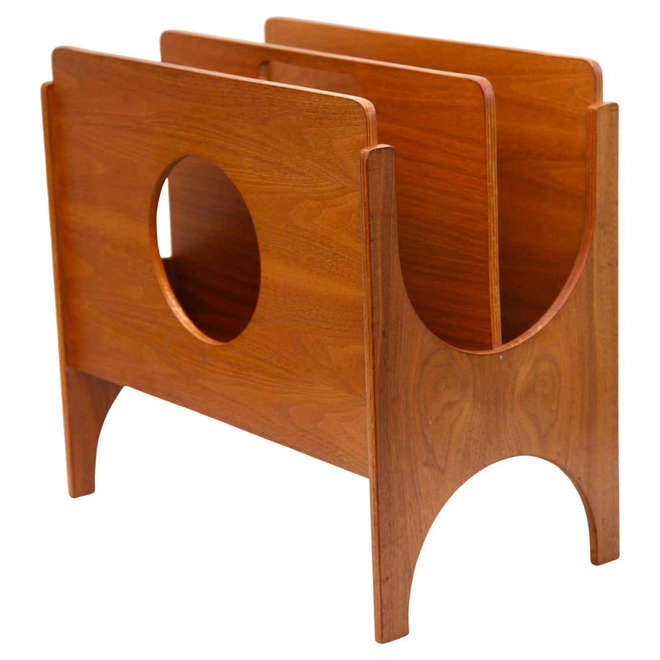 Scandinavian Denmark Vintage Walnut Multiplex, Magazines Holder For ...
