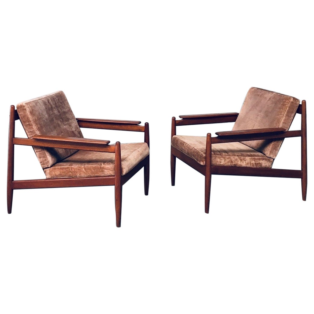 Scandinavian Design Arm Chair Set, Denmark 1960
s