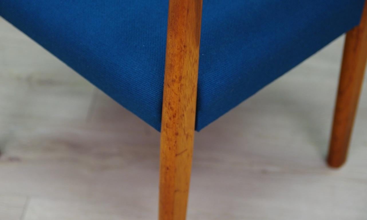 Fabric Scandinavian Design Armchair Teak Vintage, 1960-1970 For Sale