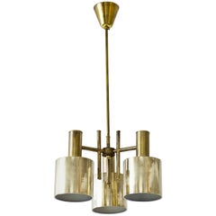 Scandinavian Design Brass Flush Mount Ceiling Lamp, Sweden, 1960s