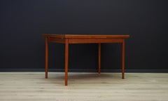 Scandinavian Design Brown Dining Table Retro Teak, 1970s