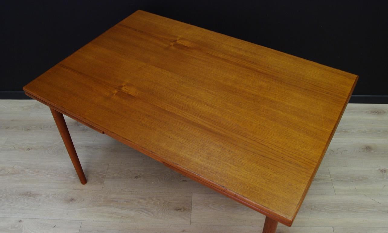 Veneer Scandinavian Design Brown Dining Table Retro Teak, 1970s For Sale