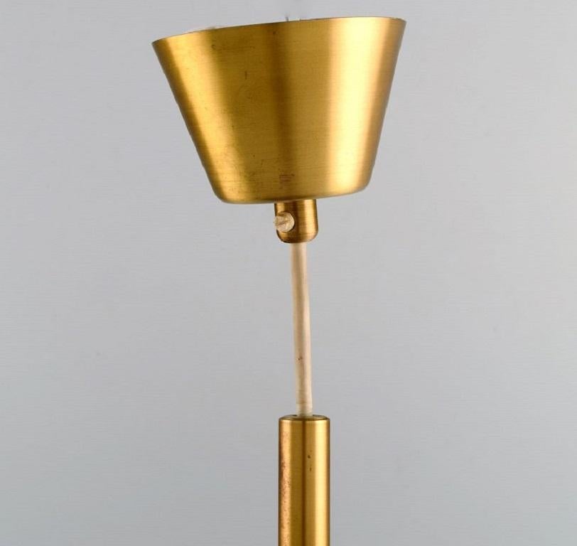 Scandinavian Design, Ceiling Lamp / Pendant in Mouth-Blown Art Glass and Brass In Excellent Condition For Sale In Copenhagen, DK