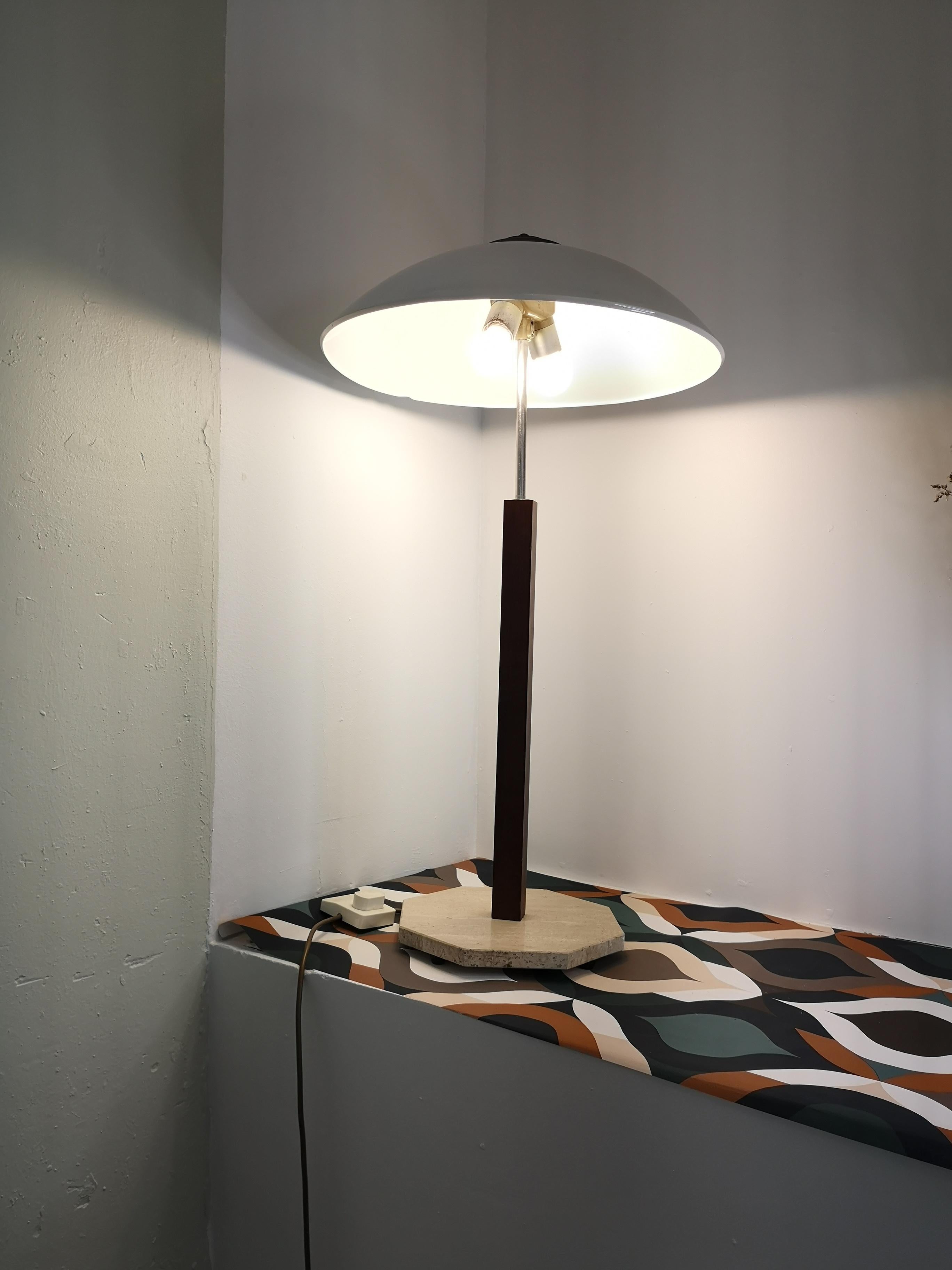 Travertine Scandinavian design desk or table  lamp For Sale
