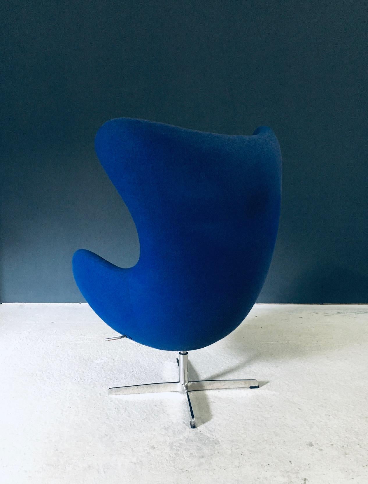 Fin du 20e siècle Scandinavian Design Egg Chair by Arne Jacobsen, Denmark 1970's en vente