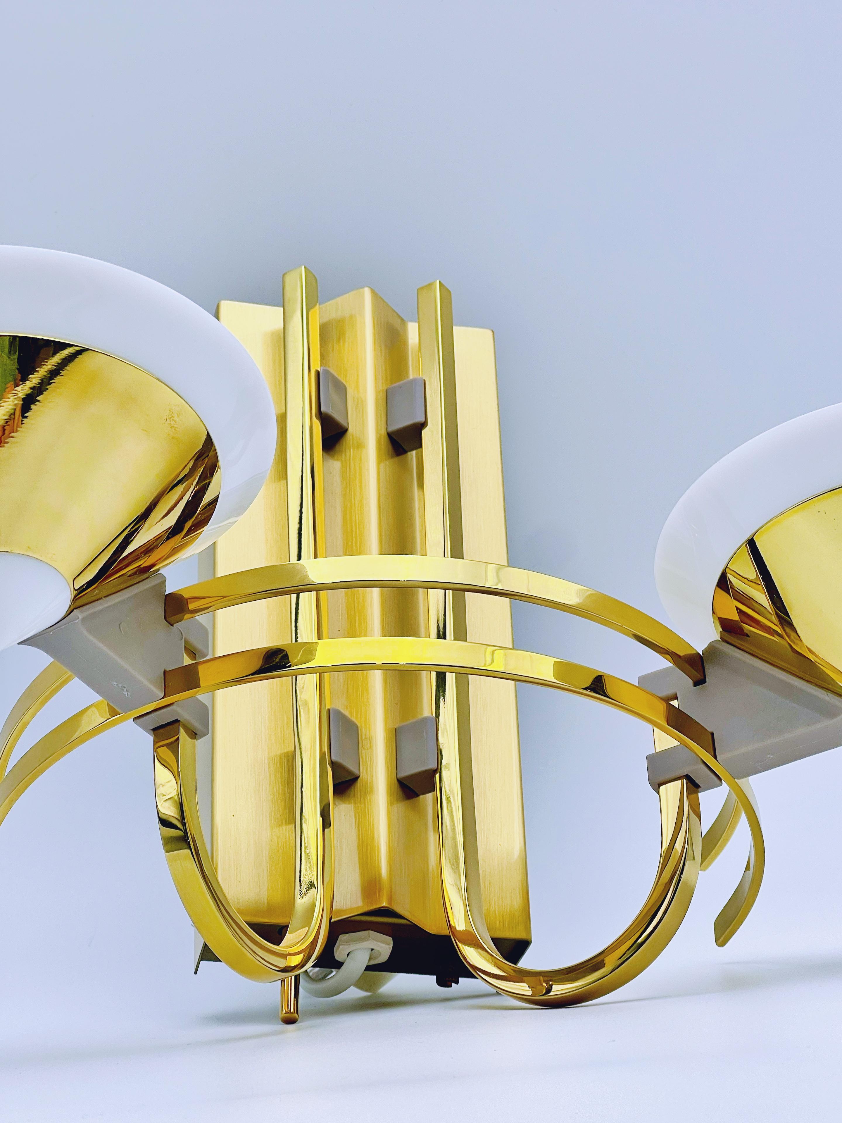 Bronze Scandinavian Design Functionalist Wall Lamp / Sconce, Brass For Sale