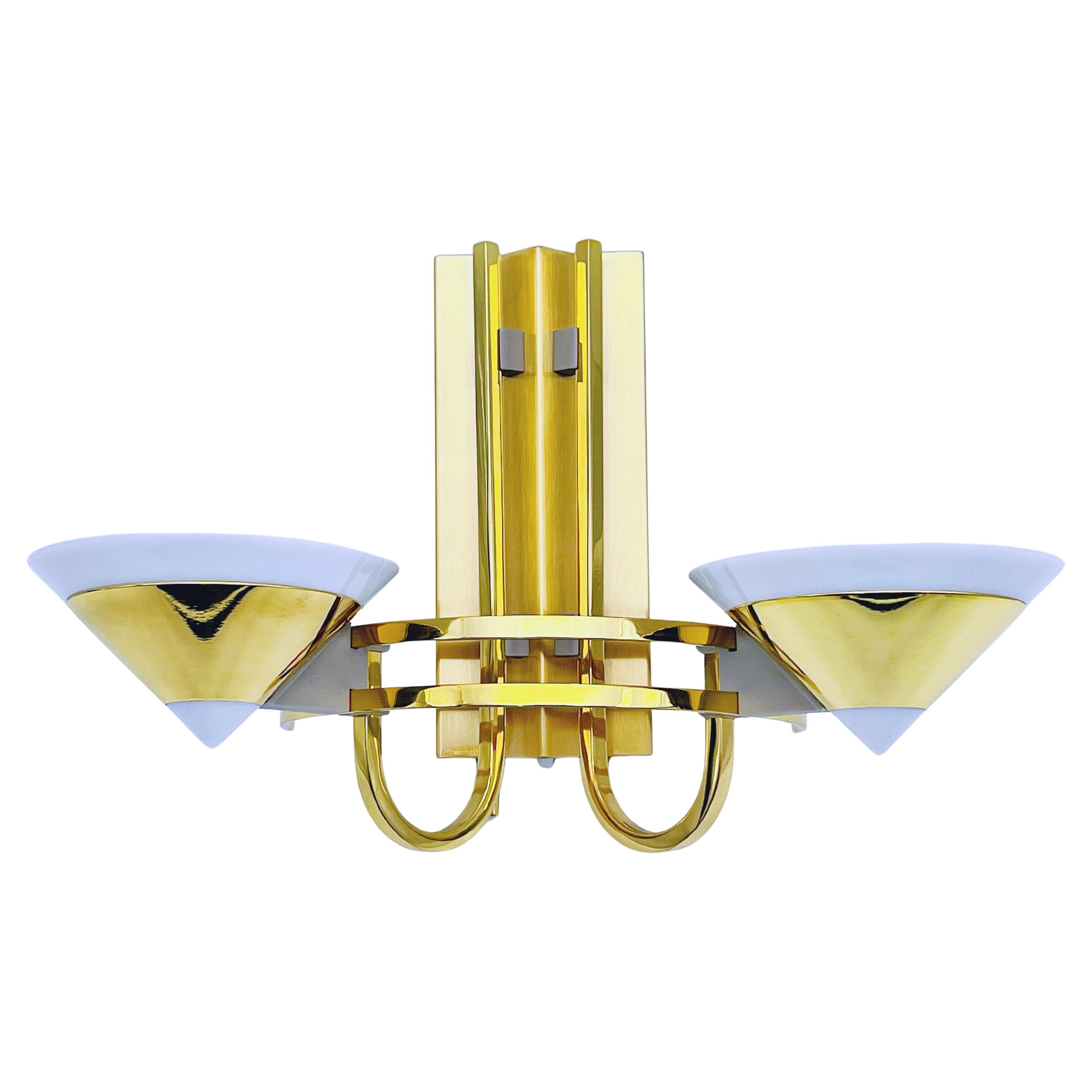 Scandinavian Design Functionalist Wall Lamp / Sconce, Brass