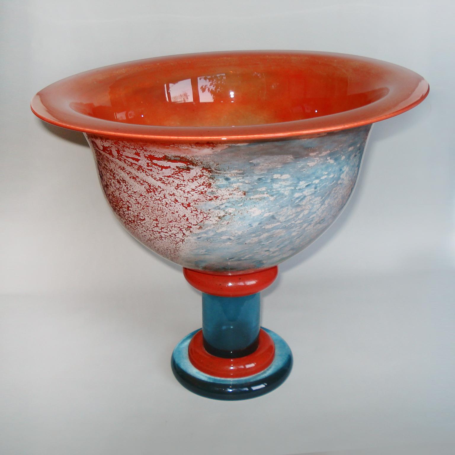 Late 20th Century Scandinavian Design Glass Bowl by Kjell Engman for Kosta Boda, 1980s
