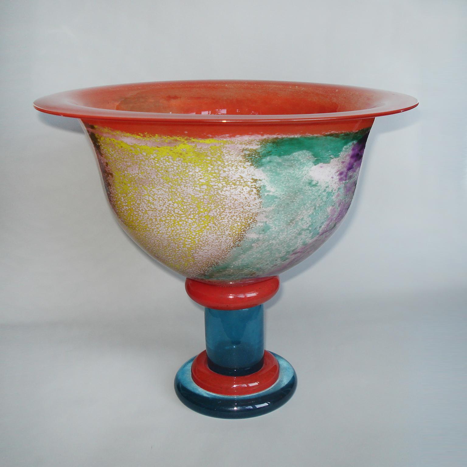 Scandinavian Design Glass Bowl by Kjell Engman for Kosta Boda, 1980s 1