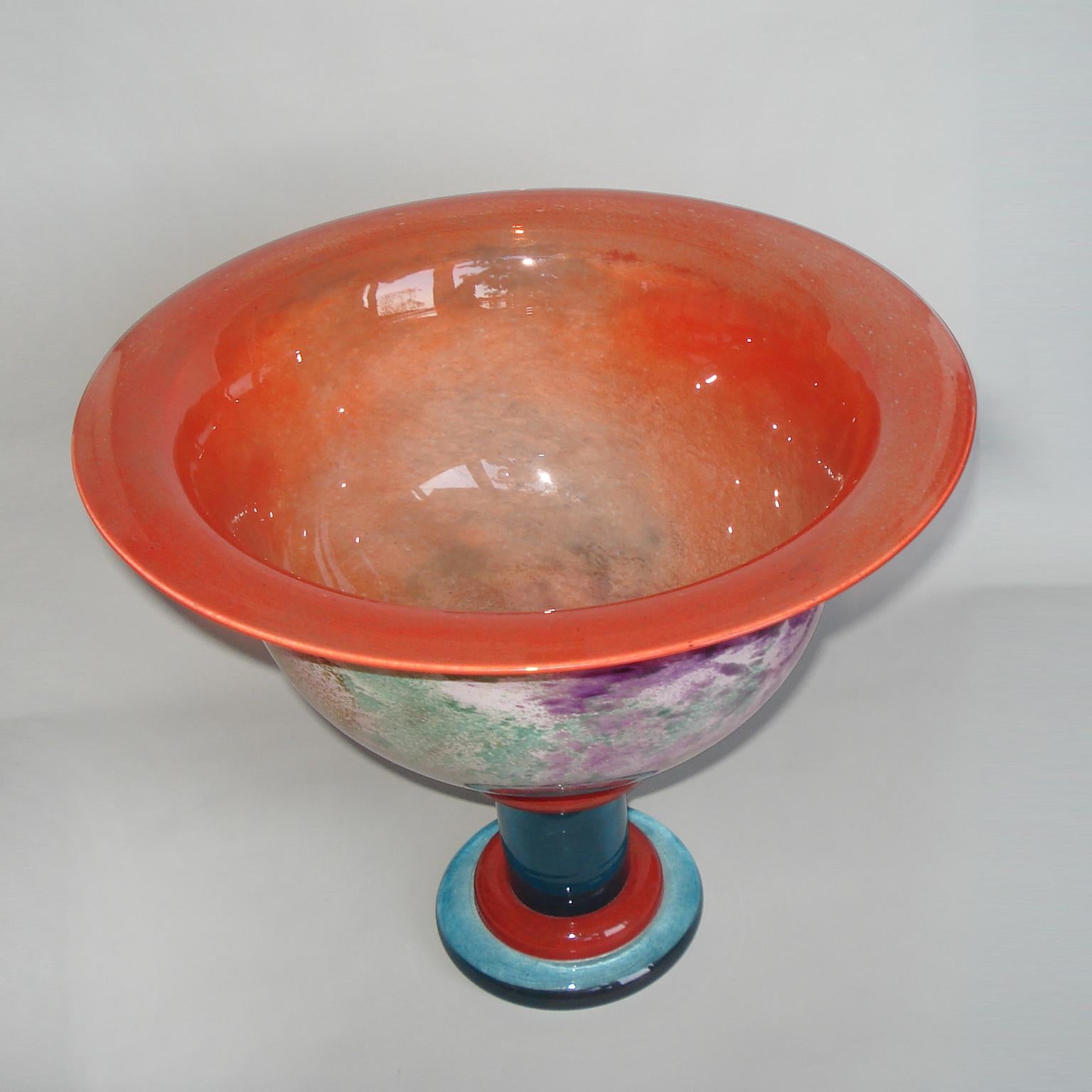 Scandinavian Design Glass Bowl by Kjell Engman for Kosta Boda, 1980s 2