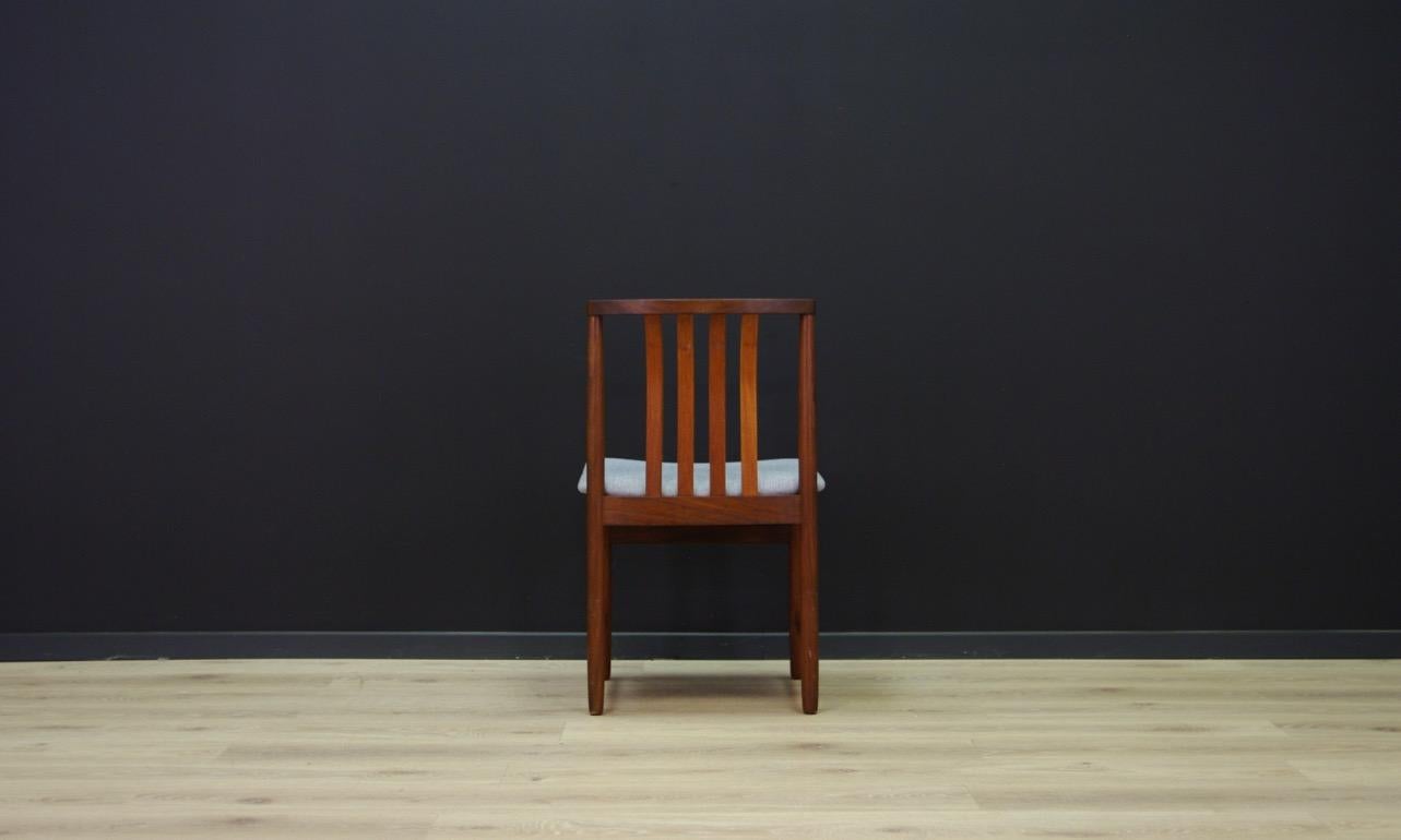 Scandinavian Design Gray Chairs 1960s Teak For Sale 4