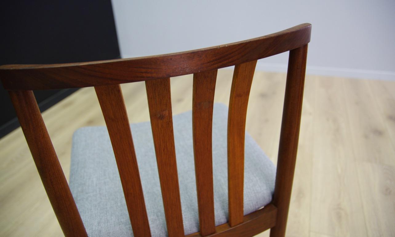 Scandinavian Design Gray Chairs 1960s Teak For Sale 5