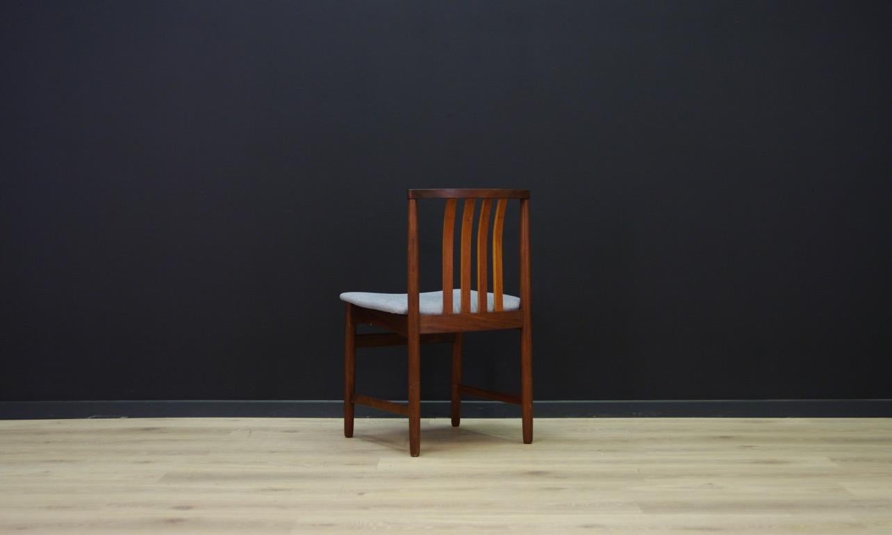 Scandinavian Design Gray Chairs 1960s Teak For Sale 6