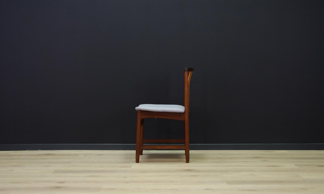 Scandinavian Design Gray Chairs 1960s Teak For Sale 8