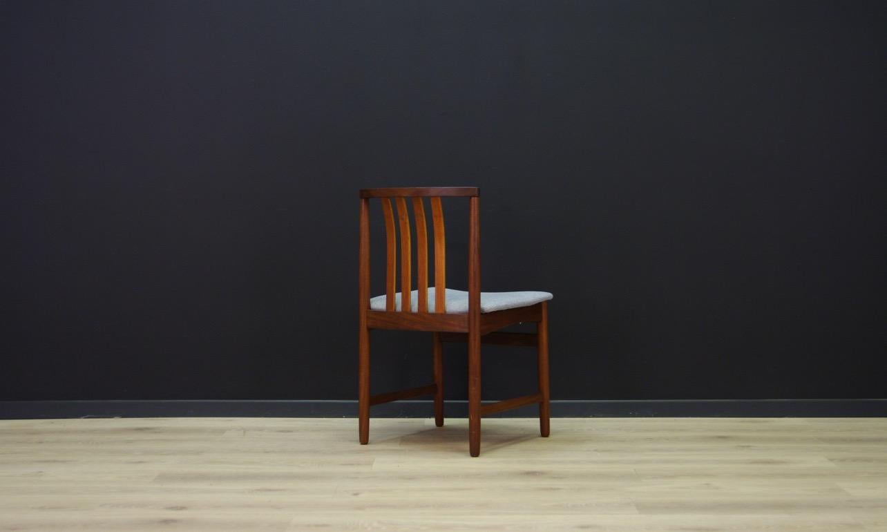 Scandinavian Design Gray Chairs 1960s Teak For Sale 2