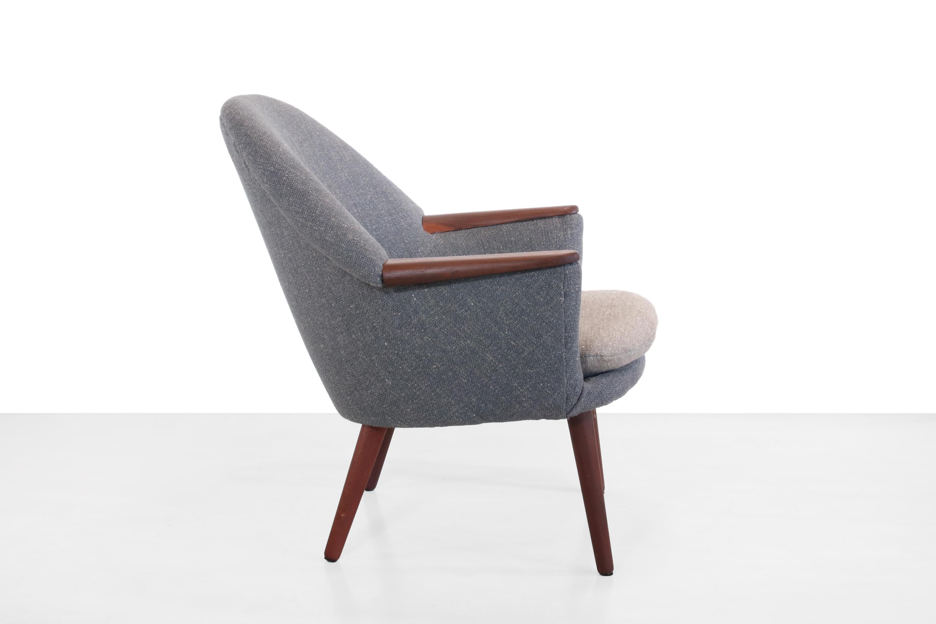 Fauteuil de salon au design scandinave dans le style de Nanna Ditzel, Danemark, années 1960 Bon état - En vente à Amsterdam, Noord Holland