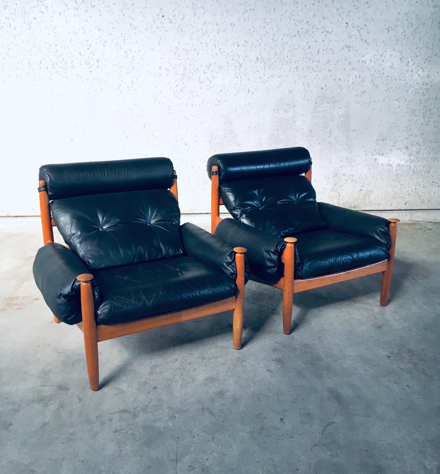Mid-Century Modern Scandinavian Design Lounge Chairs by Eric Merthen for Ire Möbler, Sweden 1960's For Sale