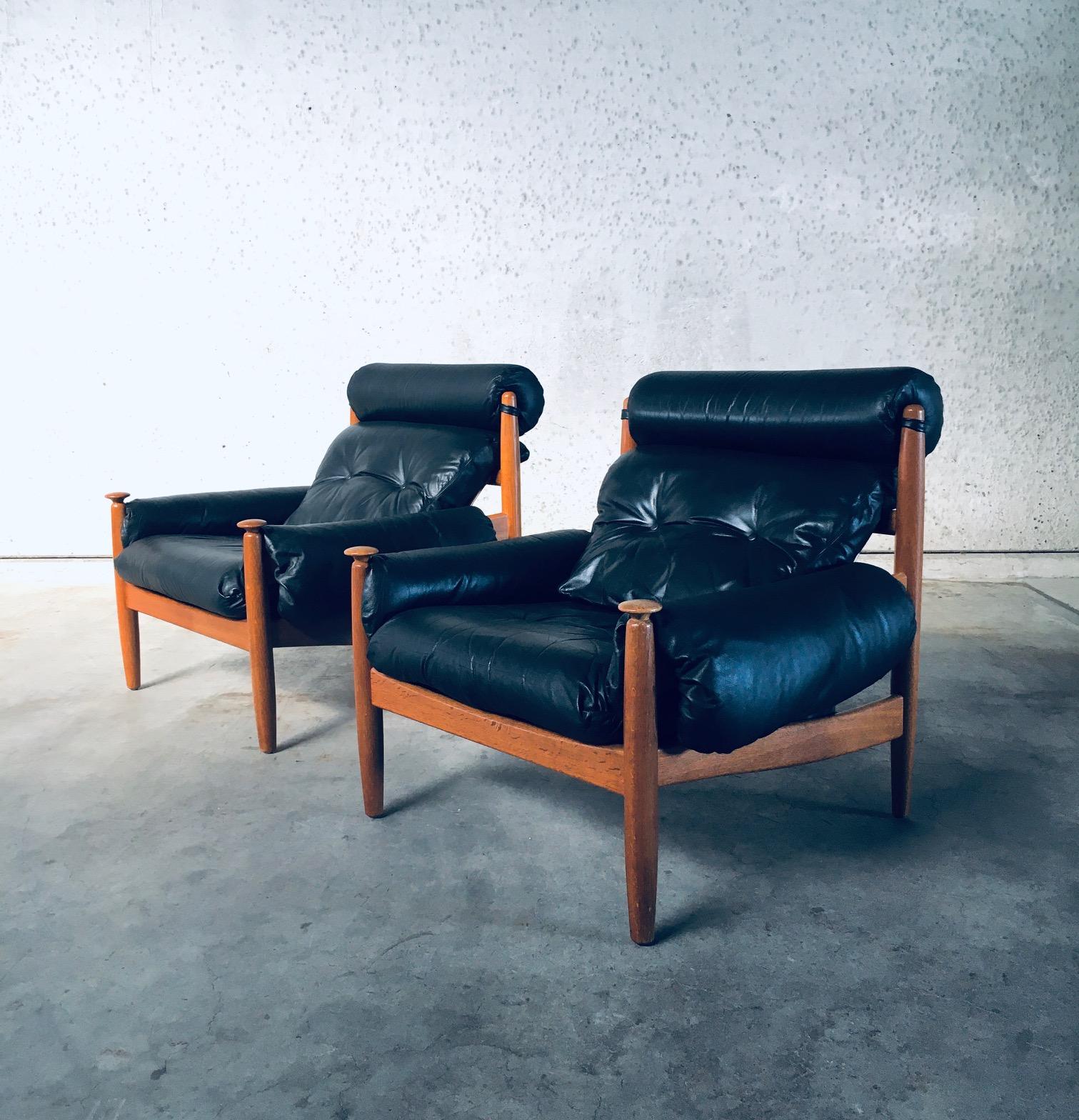 Swedish Scandinavian Design Lounge Chairs by Eric Merthen for Ire Möbler, Sweden 1960's For Sale