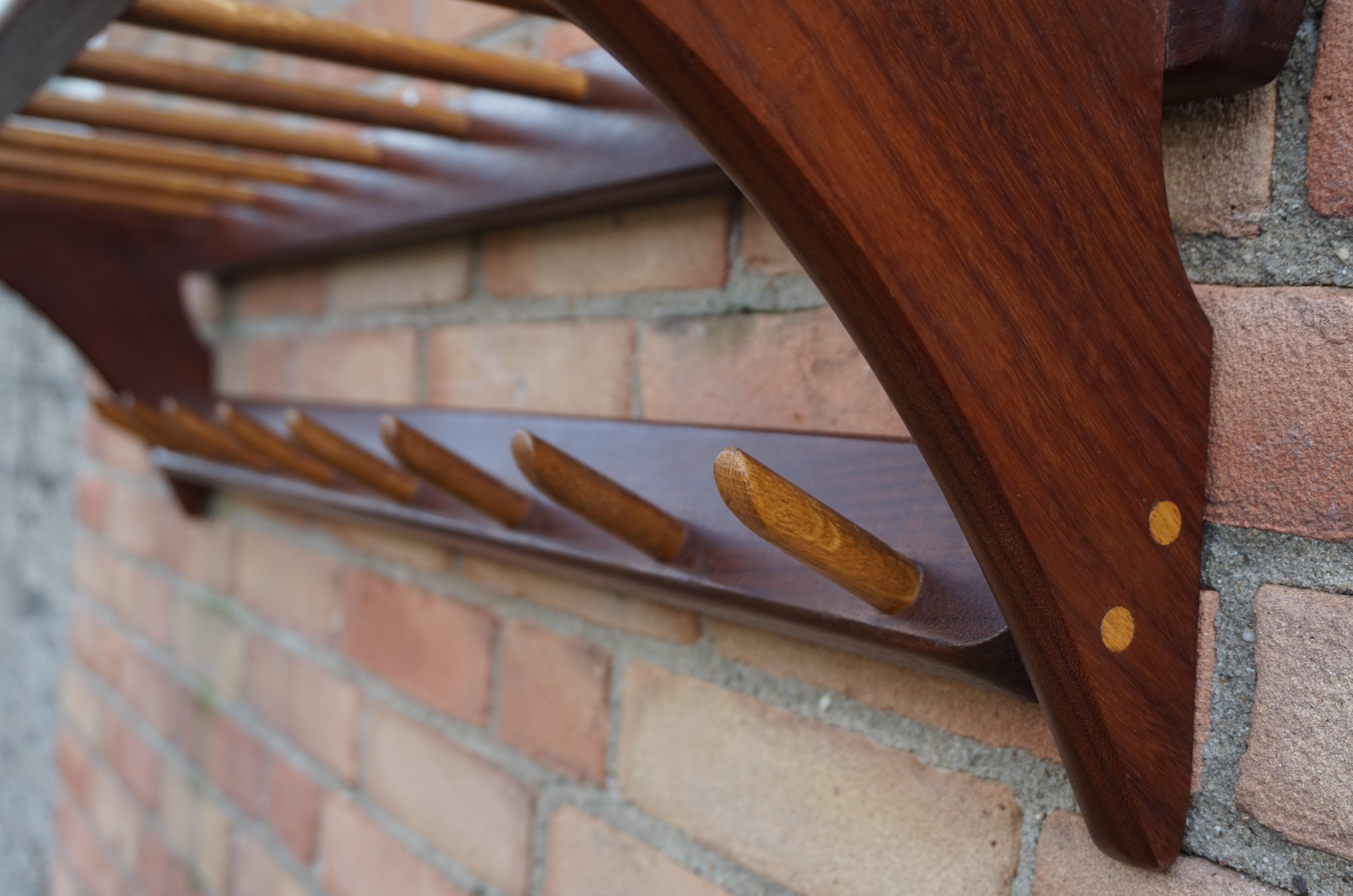 mid century coat rack wall