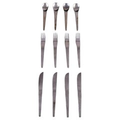 Scandinavian Design, Minimalist Stainless Steel Cutlery, Complete Dinner Service