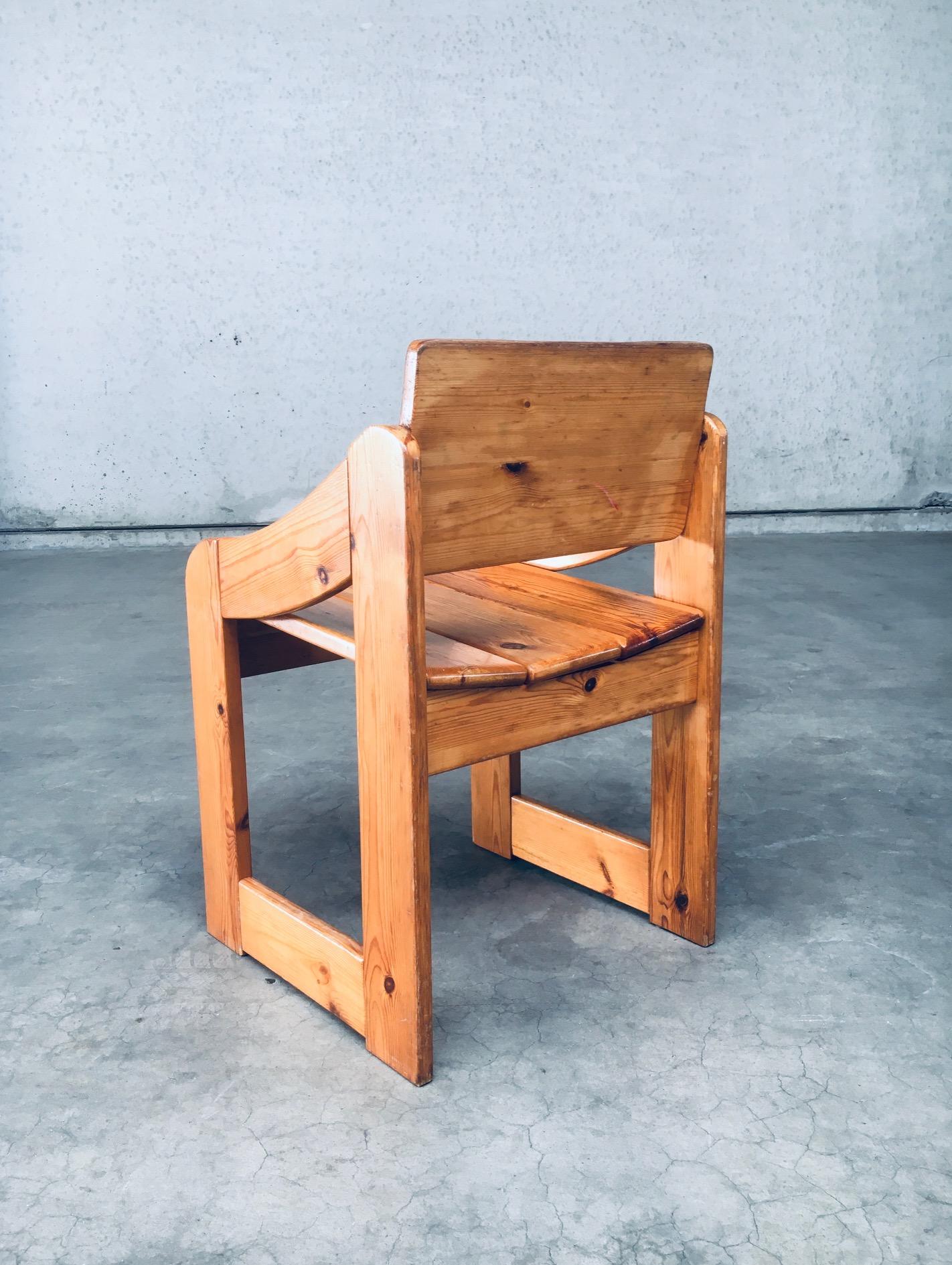 Scandinavian Design Pine Side Chair set, Sweden 1960's For Sale 5