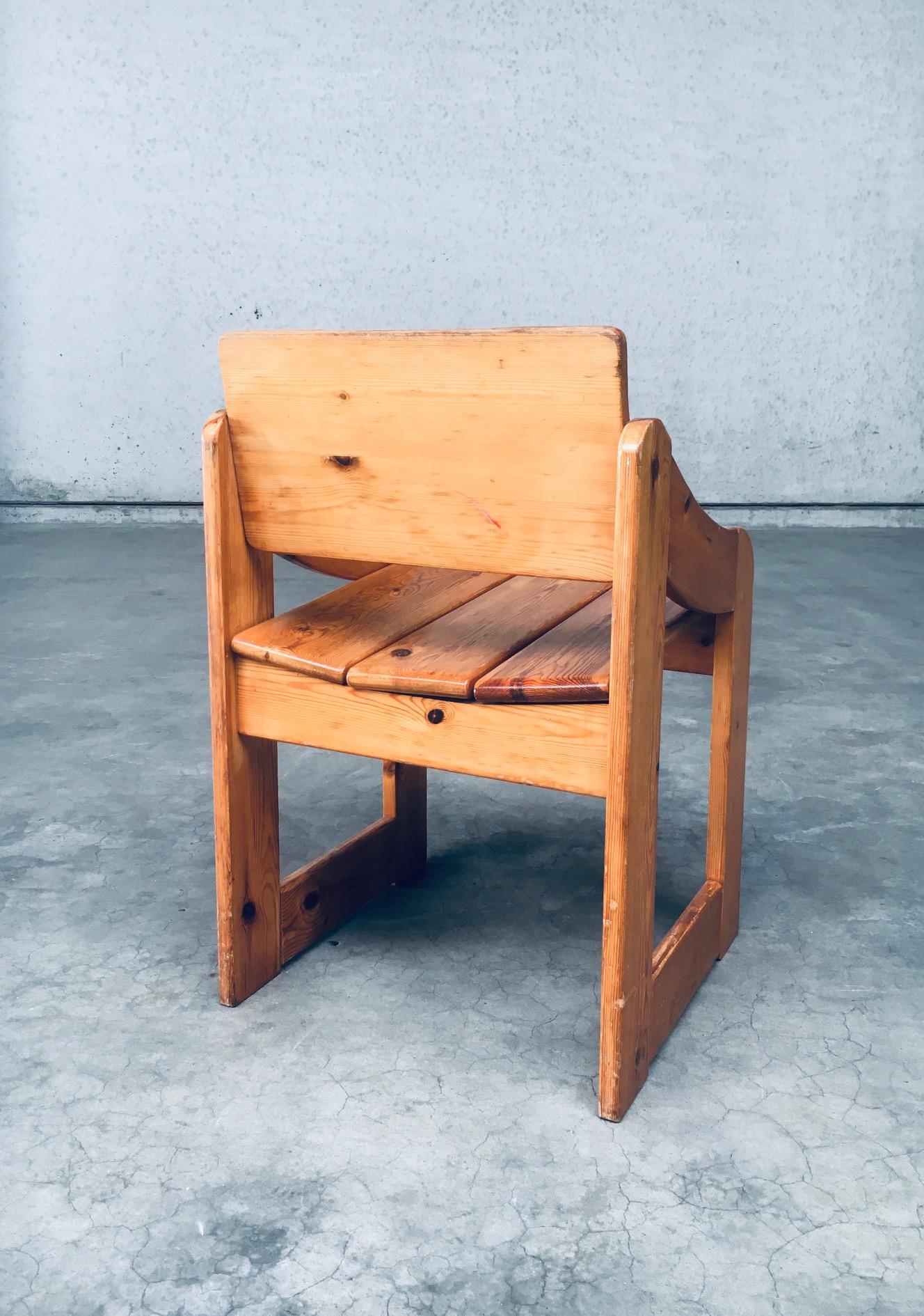Scandinavian Design Pine Side Chair set, Sweden 1960's For Sale 6