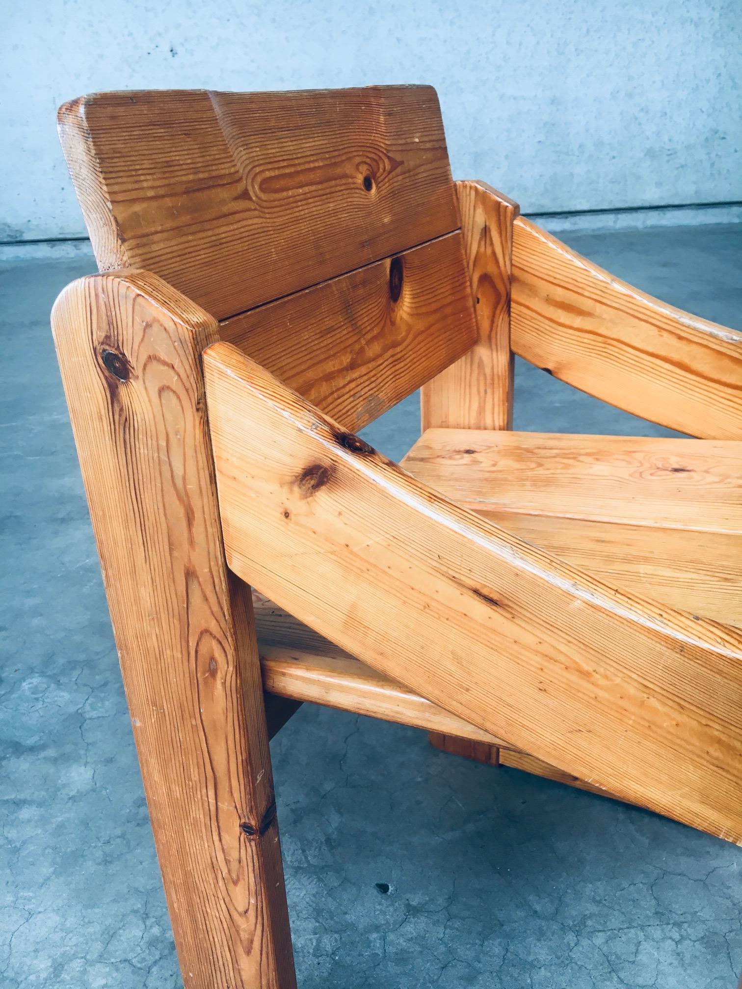 Scandinavian Design Pine Side Chair set, Sweden 1960's For Sale 9