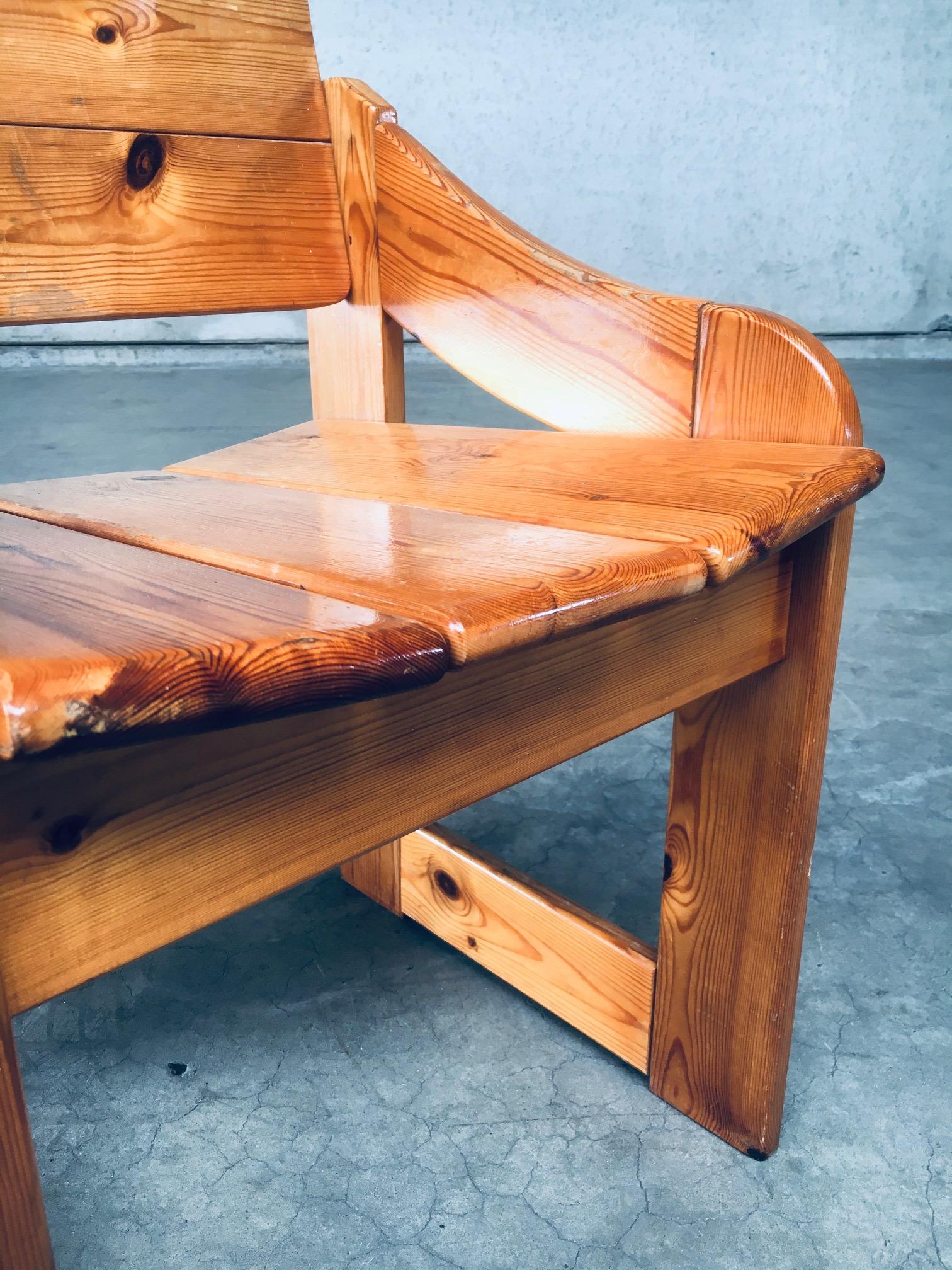 Scandinavian Design Pine Side Chair set, Sweden 1960's For Sale 11