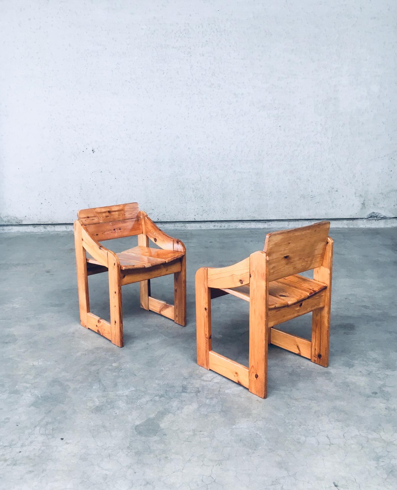 Swedish Scandinavian Design Pine Side Chair set, Sweden 1960's For Sale