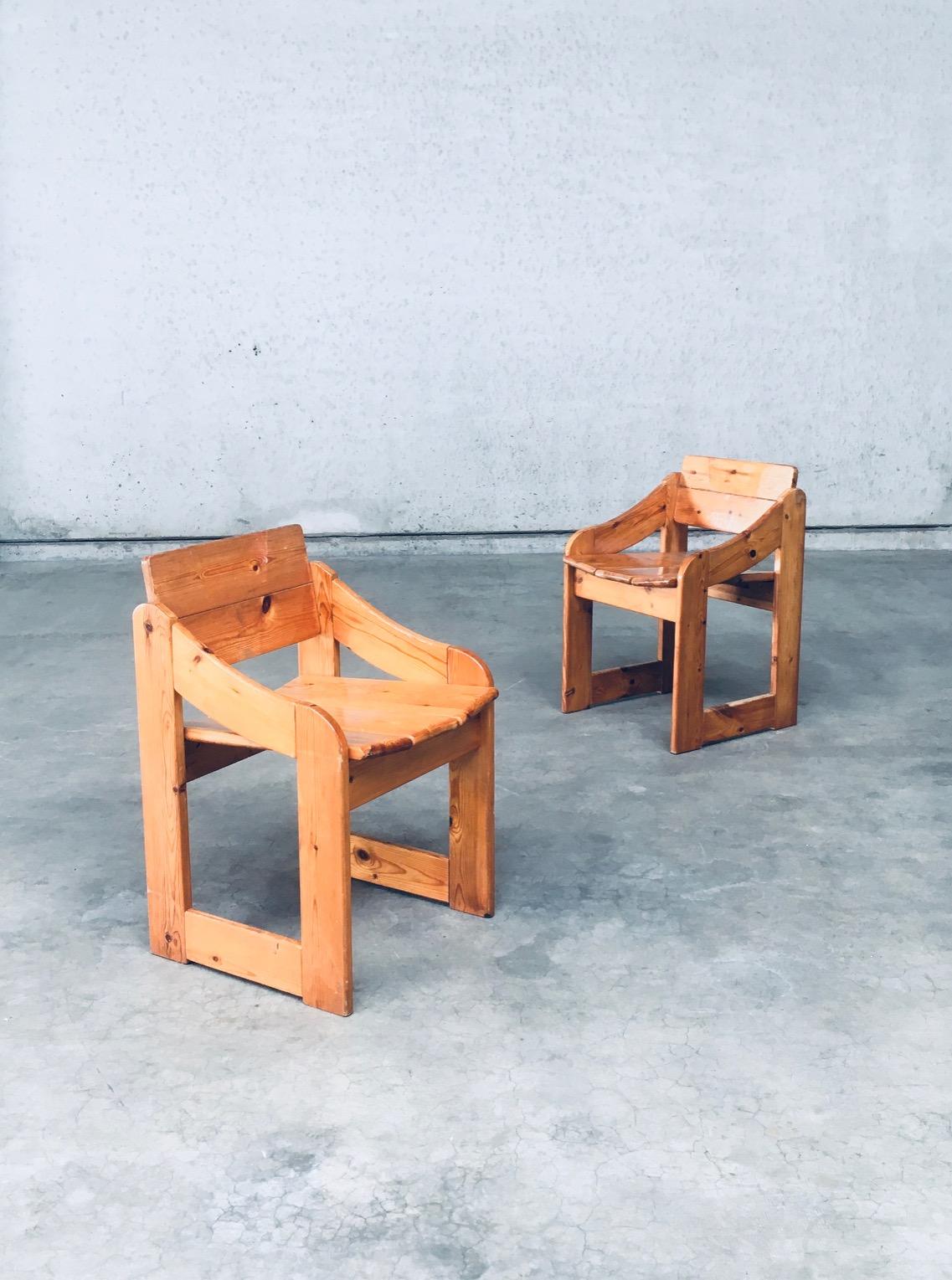 Scandinavian Design Pine Side Chair set, Sweden 1960's In Good Condition For Sale In Oud-Turnhout, VAN