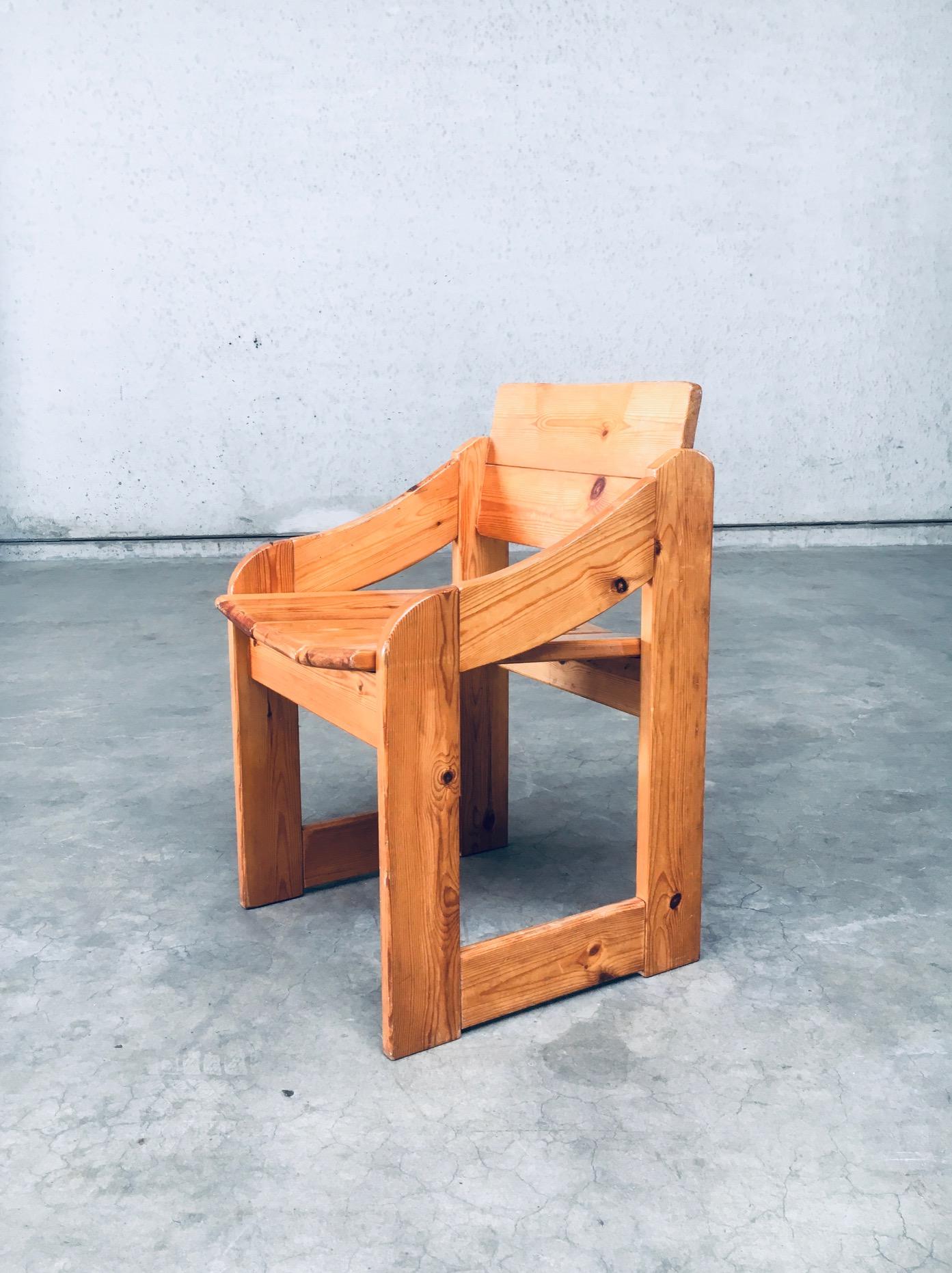 Scandinavian Design Pine Side Chair set, Sweden 1960's For Sale 3