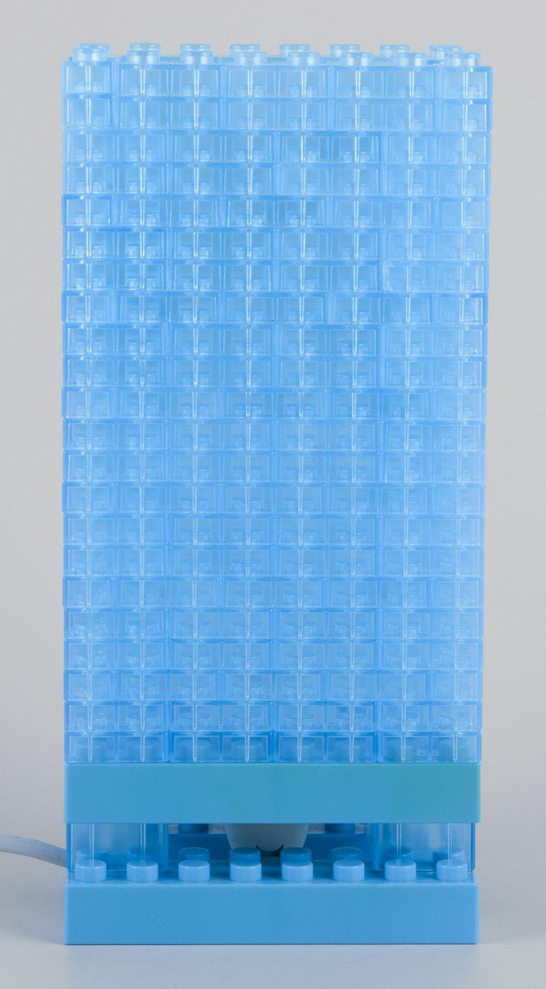 Post-Modern Scandinavian design. Table lamp in light blue plastic. Late 20th C. For Sale