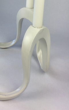 Scandinavian Design White Snake Candelabra