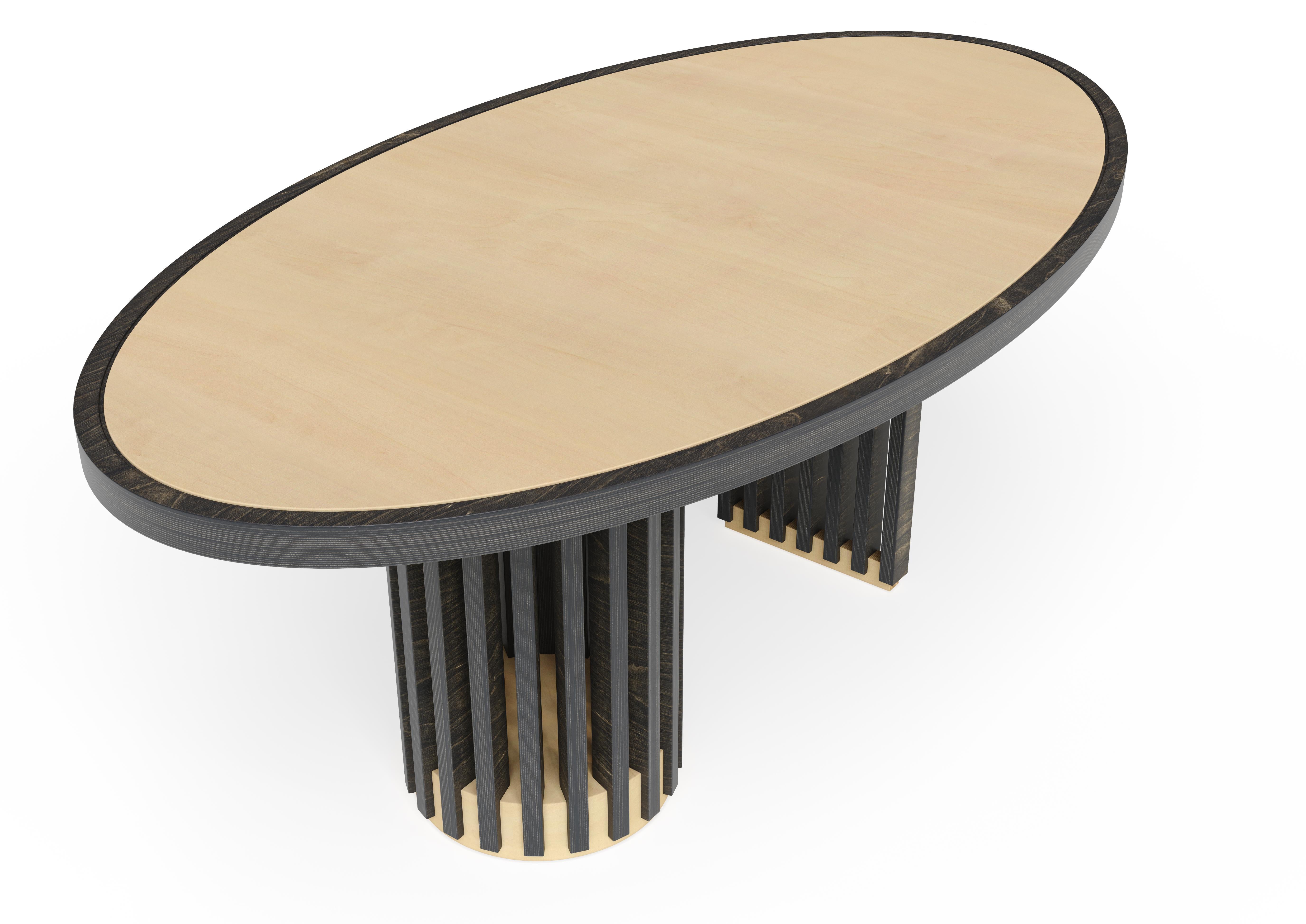 black scandinavian dining table
