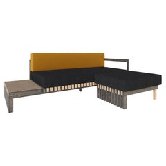 Scandinavian Designer Black Yellow Sofa