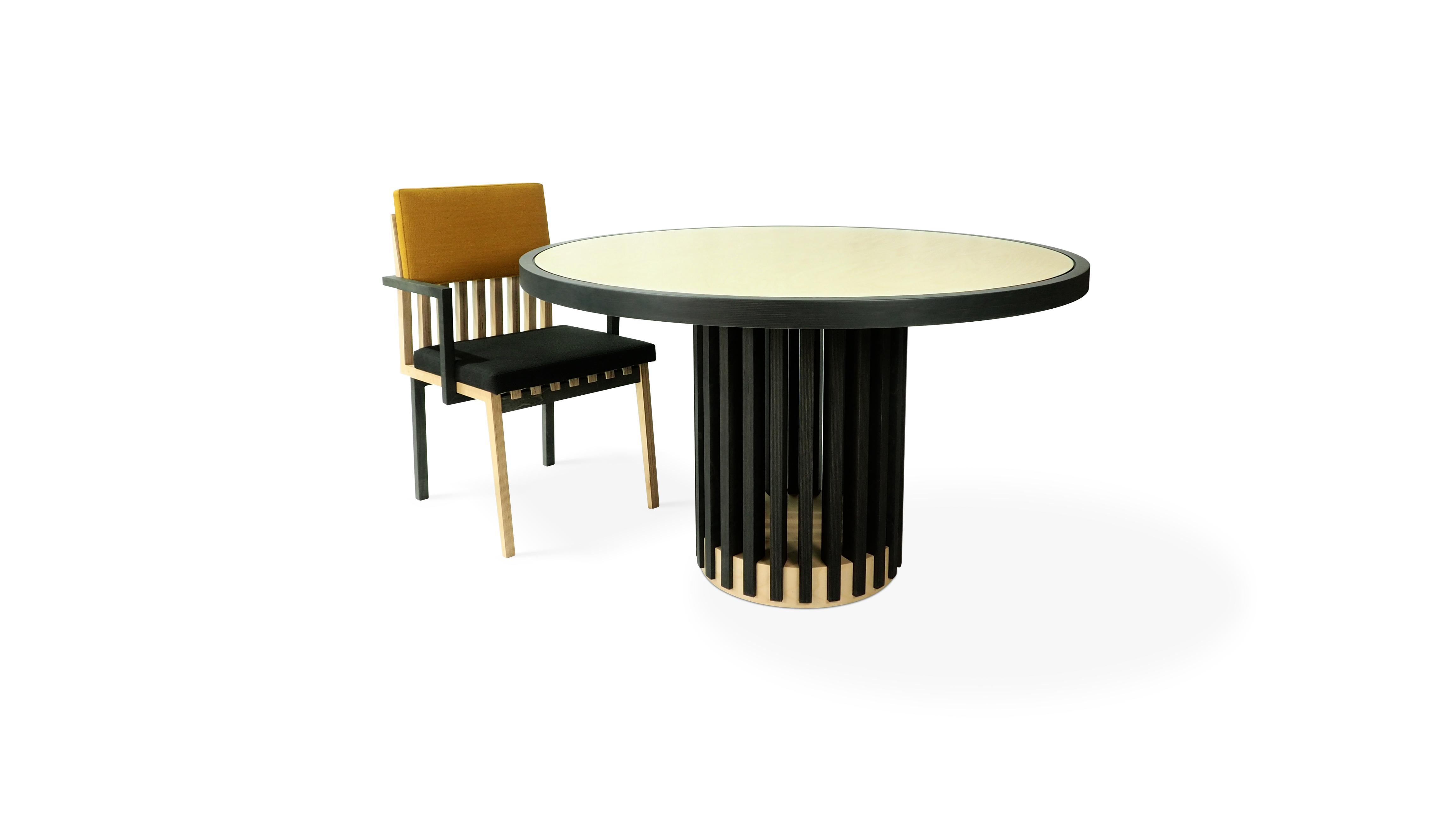 Scandinavian Designer Ecological Round Table For Sale 2