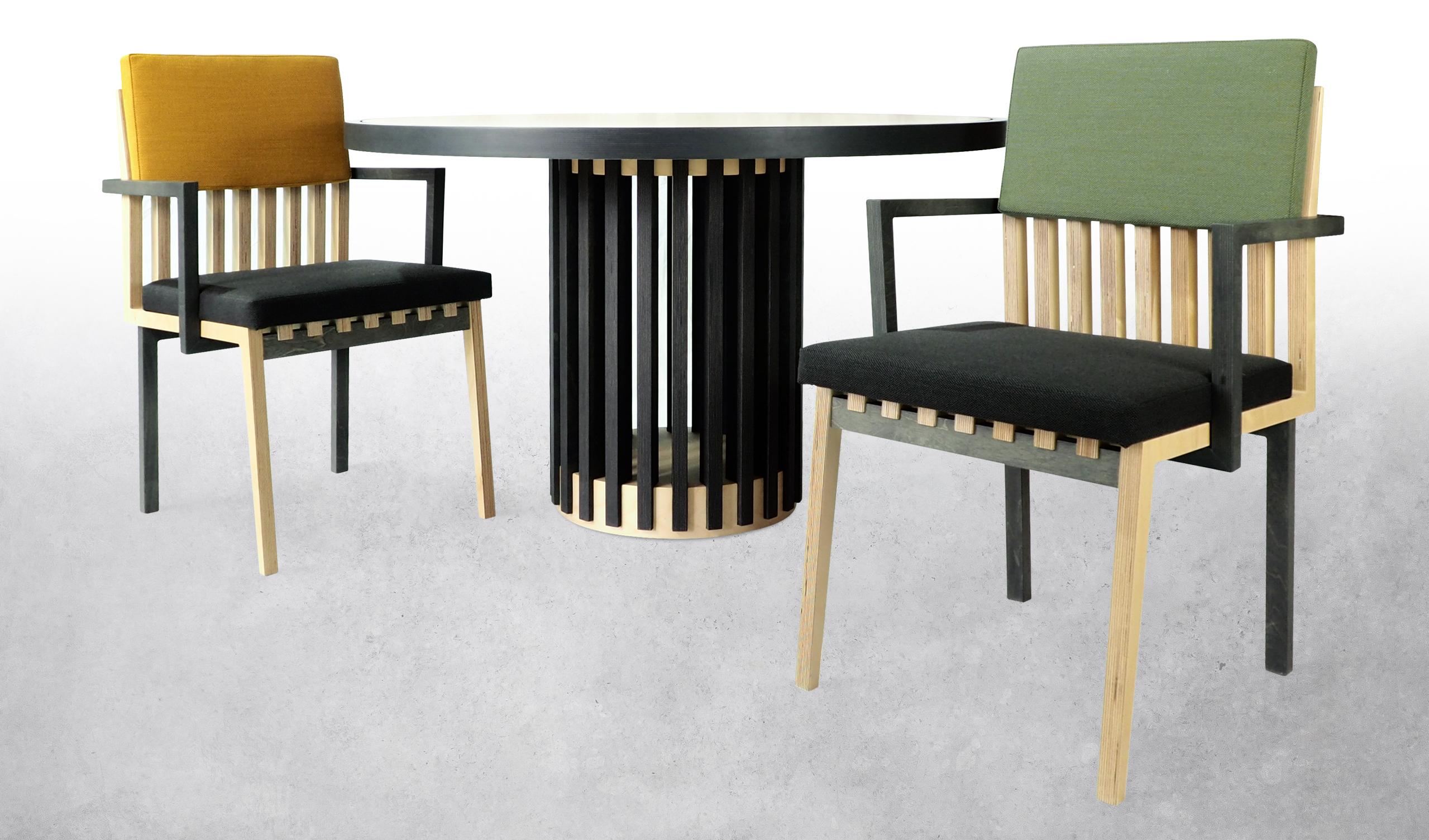 Scandinavian Designer Ecological Round Table For Sale 4