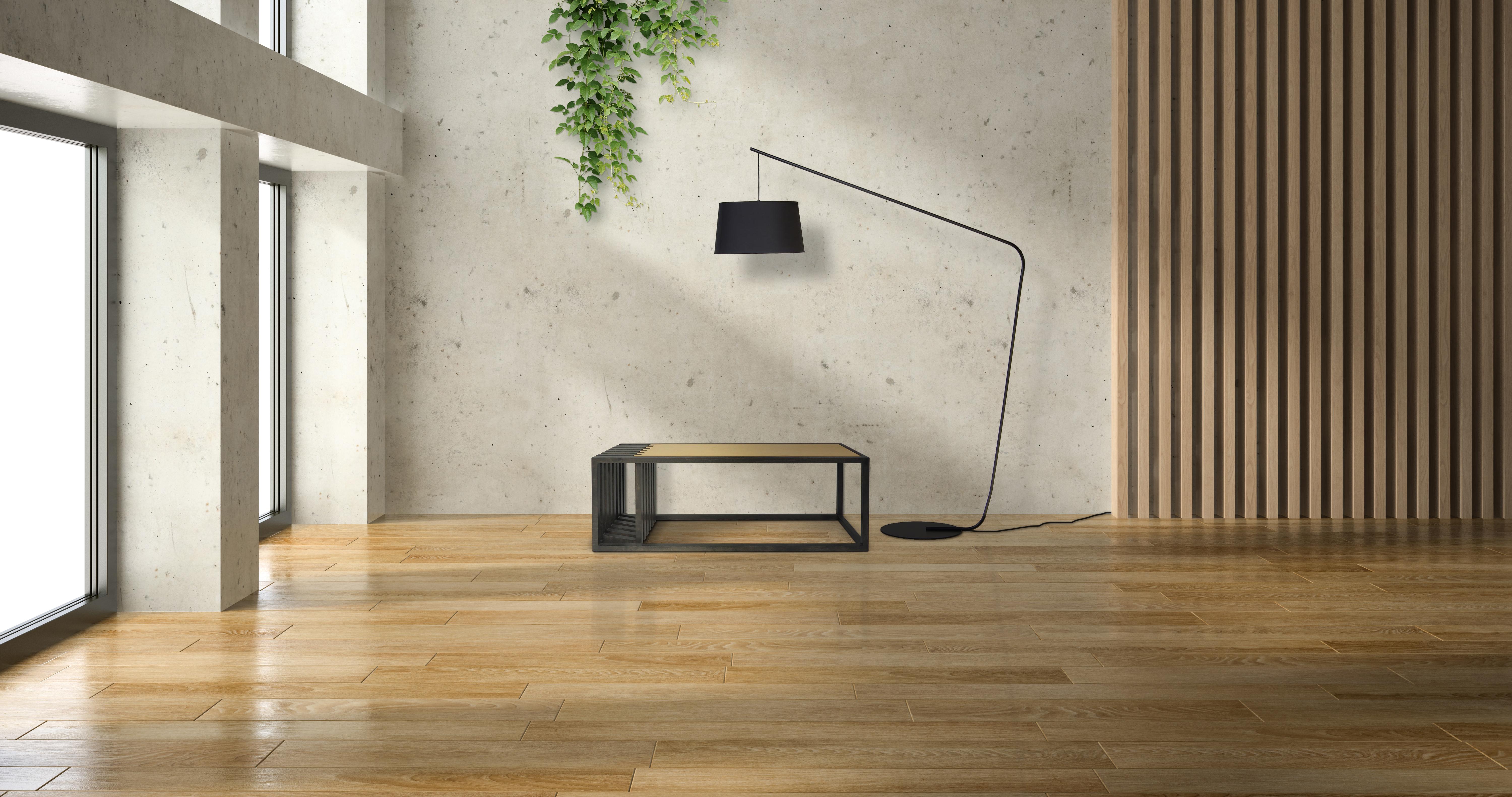 Panca da pranzo nera in legno naturale di design scandinavo in vendita 6