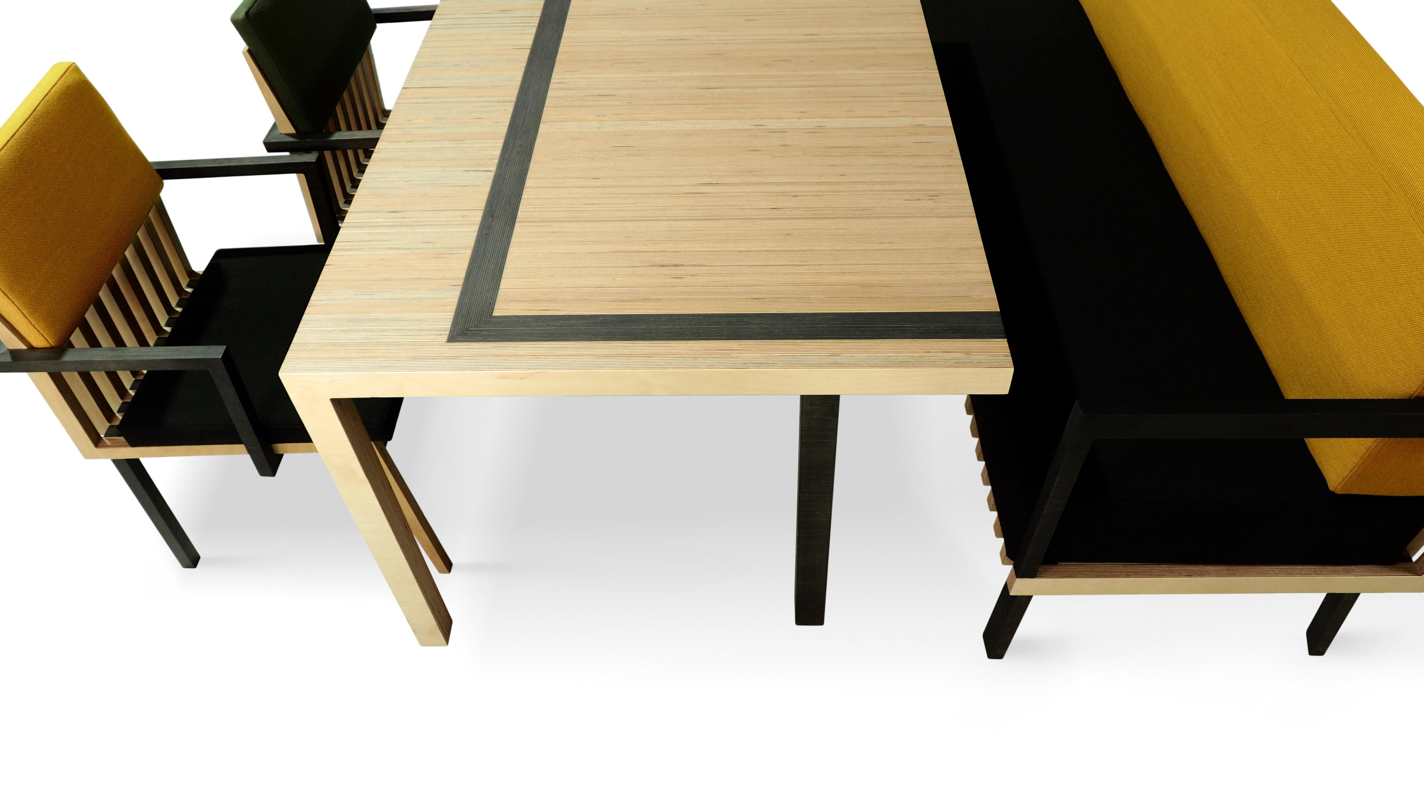 Table de salle à manger ou de conférence de grande taille en bois naturel de designer scandinave en vente 3