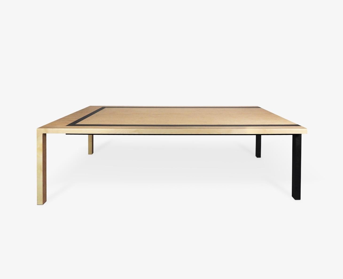 Contemporary Scandinavian Designer Natural Wood Medium Size Dining or Conference Table For Sale