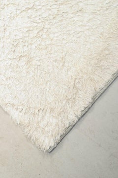 Scandinavian designer. Rya carpet in natural white wool. 1960s/70s