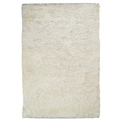 Scandinavian designer. Rya carpet in natural white wool. 1960s/70s