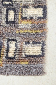 Scandinavian designer. Rya carpet in wool with a geometric pattern. 1960s/70s